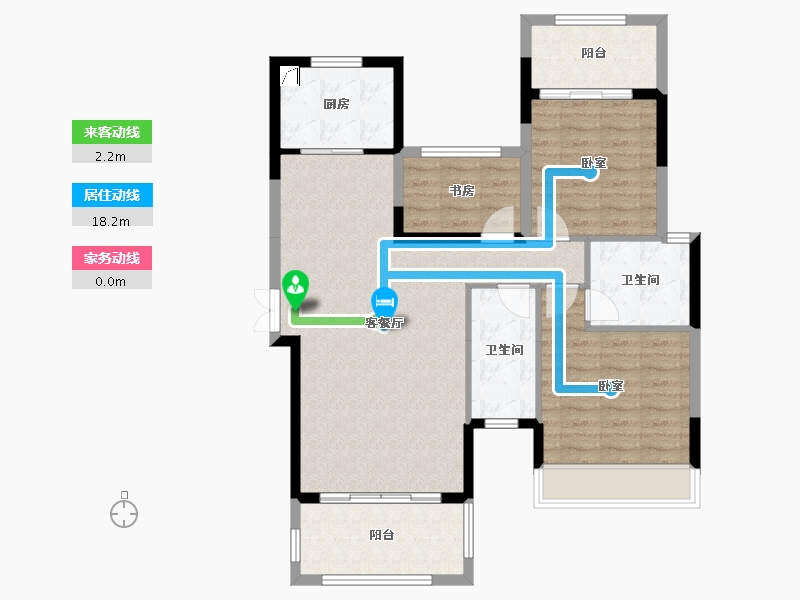 湖南省-娄底市-翰学佳府-91.76-户型库-动静线