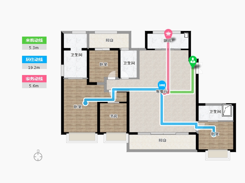 陕西省-西安市-天朗•熙湖-152.99-户型库-动静线