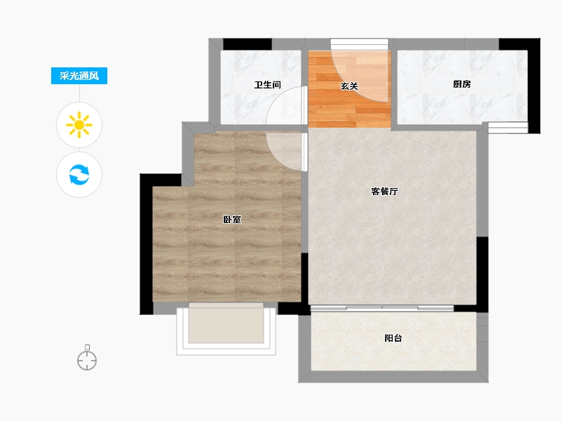 湖南省-郴州市-龙云公馆-37.14-户型库-采光通风