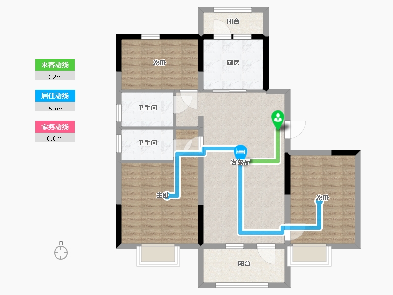 河北省-沧州市-碧桂园观澜府-93.00-户型库-动静线