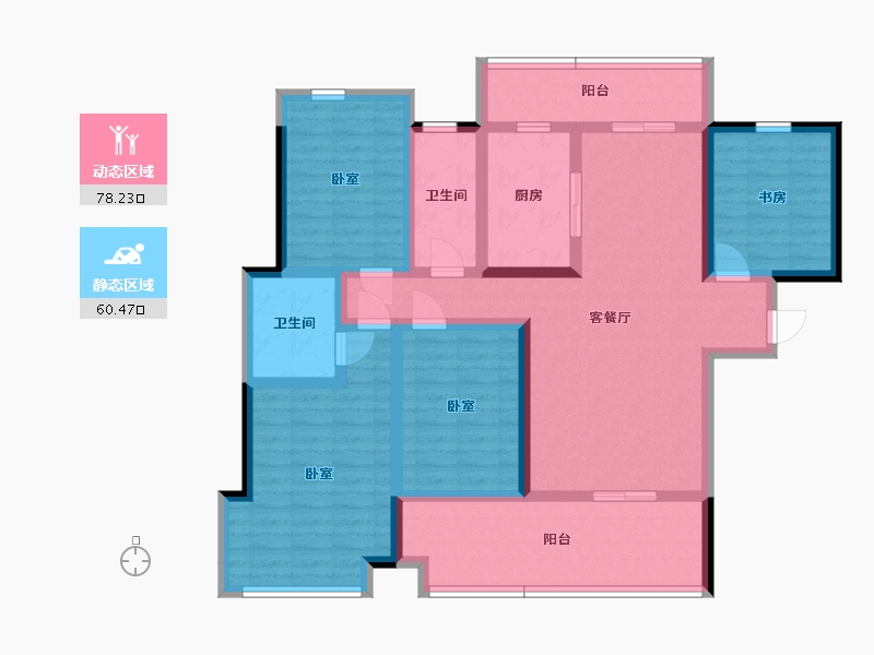 湖南省-邵阳市-东方凤凰城-122.13-户型库-动静分区