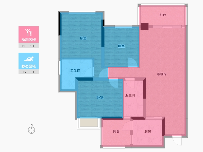 四川省-乐山市-瑞松中心城-93.47-户型库-动静分区