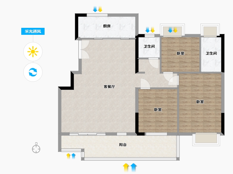 湖北省-宜昌市-梅岭峰-112.89-户型库-采光通风