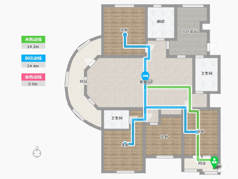 山东省-淄博市-水岸新城-163.83-户型库-动静线