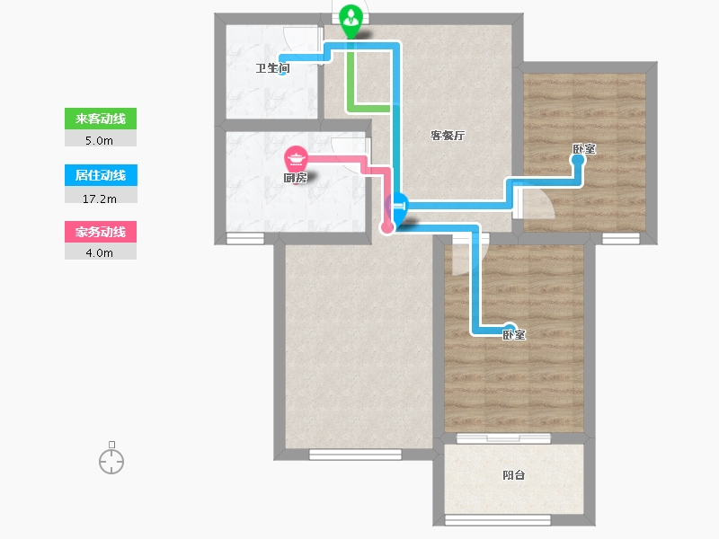 山东省-潍坊市-和扬万悦城-70.84-户型库-动静线