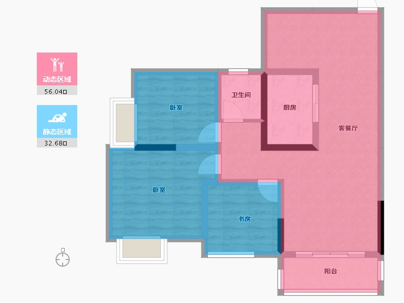 四川省-内江市-和都国际-78.40-户型库-动静分区