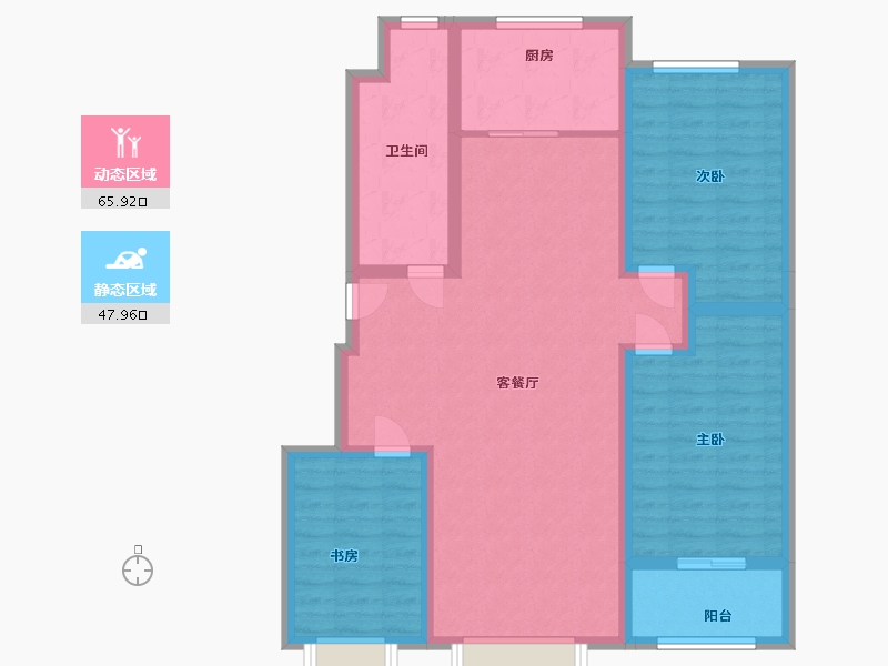 山东省-淄博市-颐中山水缘-102.00-户型库-动静分区