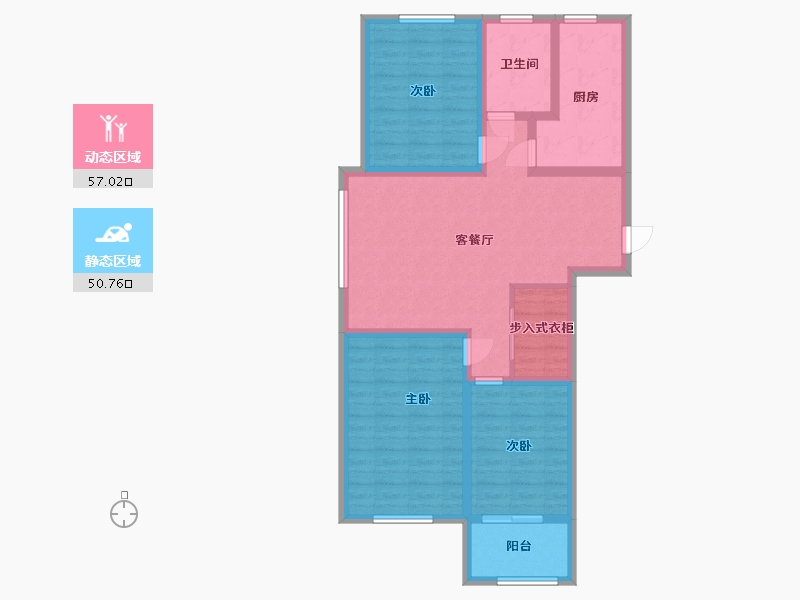 山东省-淄博市-学府雅居-96.00-户型库-动静分区