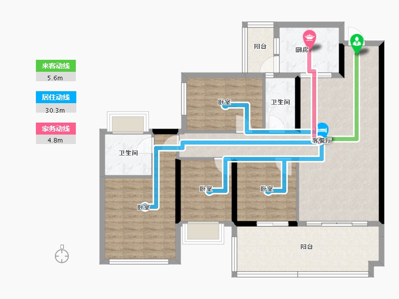 四川省-乐山市-瑞松中心城-108.58-户型库-动静线