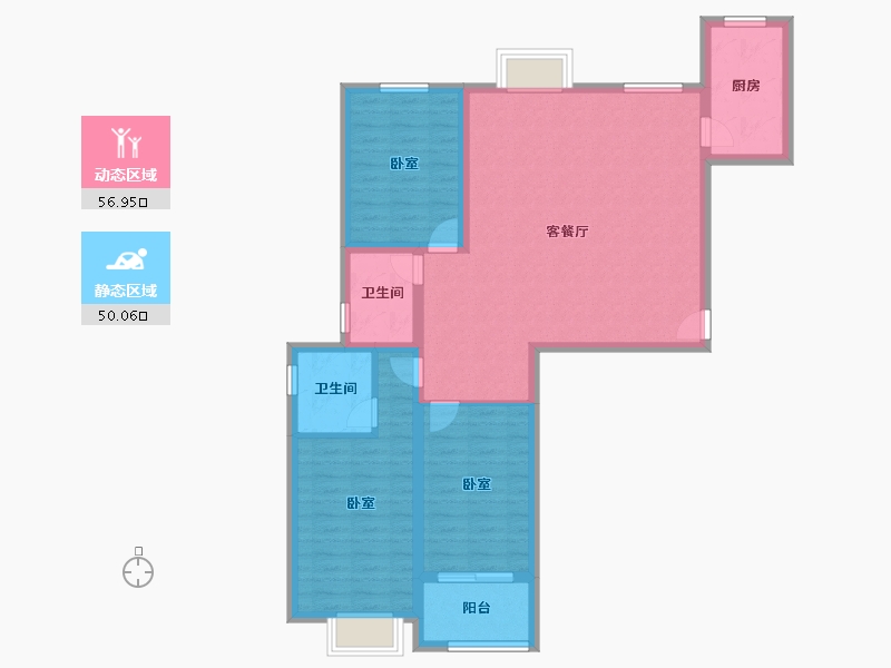 山东省-潍坊市-和扬万悦城-96.00-户型库-动静分区