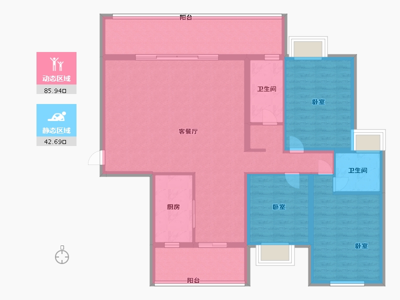 广东省-汕头市-盛荟花园-115.71-户型库-动静分区