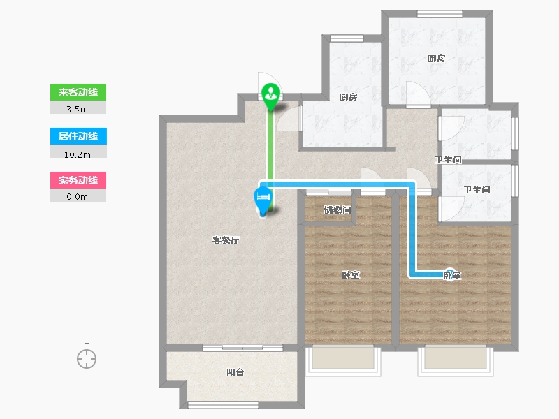 山东省-日照市-浮来春公馆-108.04-户型库-动静线