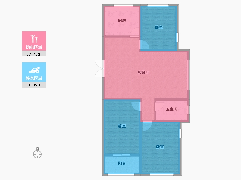 山东省-潍坊市-汶水花园-94.00-户型库-动静分区