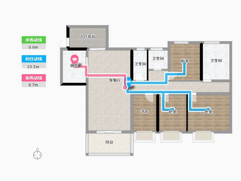 四川省-乐山市-瑞松中心城-118.57-户型库-动静线