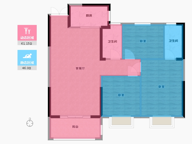 湖北省-黄石市-宏维星湖湾-97.58-户型库-动静分区