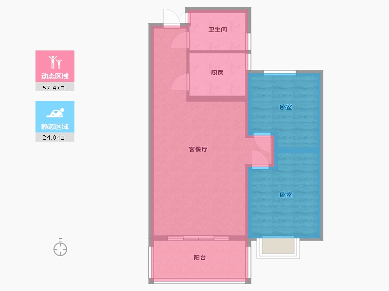 山东省-日照市-裕升璞院-72.99-户型库-动静分区