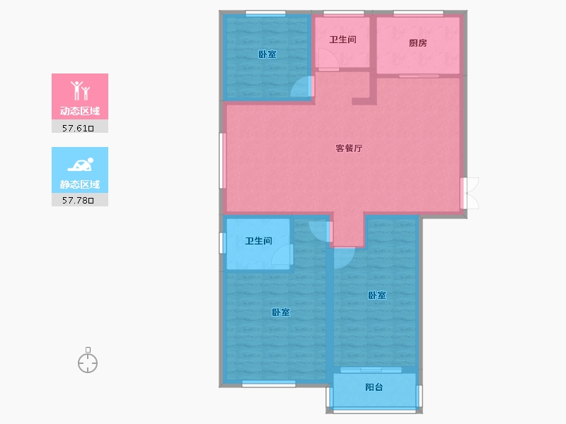 山东省-济宁市-亿丰时代广场二期-104.00-户型库-动静分区