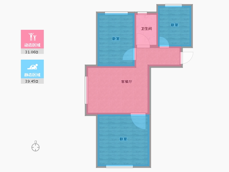 吉林省-四平市-四平华亿紫金城-62.55-户型库-动静分区