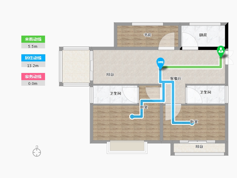 贵州省-遵义市-东升华庭-97.90-户型库-动静线