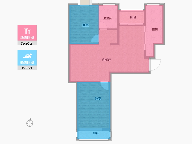 江苏省-宿迁市-千秋·时代新城-86.00-户型库-动静分区