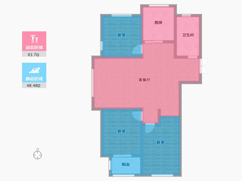 山东省-潍坊市-汶水花园-101.00-户型库-动静分区