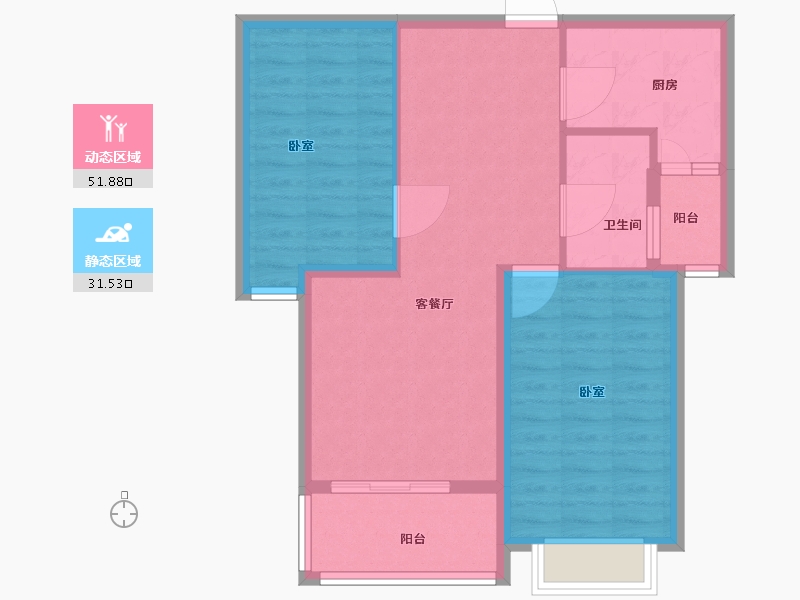 江苏省-宿迁市-千秋·时代新城-75.00-户型库-动静分区