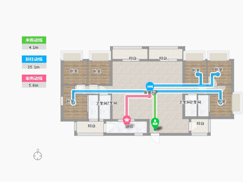 广东省-汕头市-盛荟花园-126.37-户型库-动静线