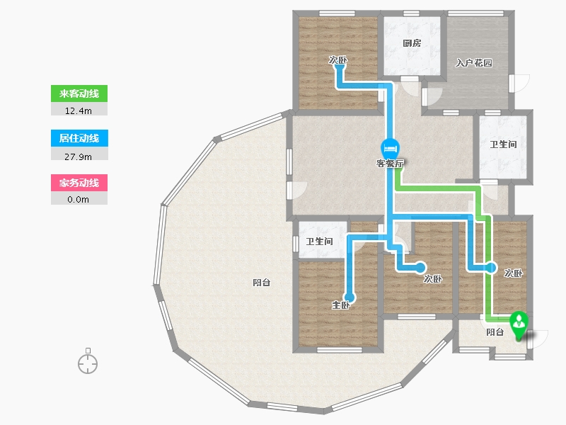 山东省-淄博市-水岸新城-187.20-户型库-动静线