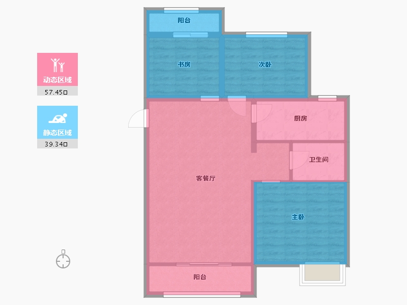 山东省-东营市-万达华府-87.20-户型库-动静分区