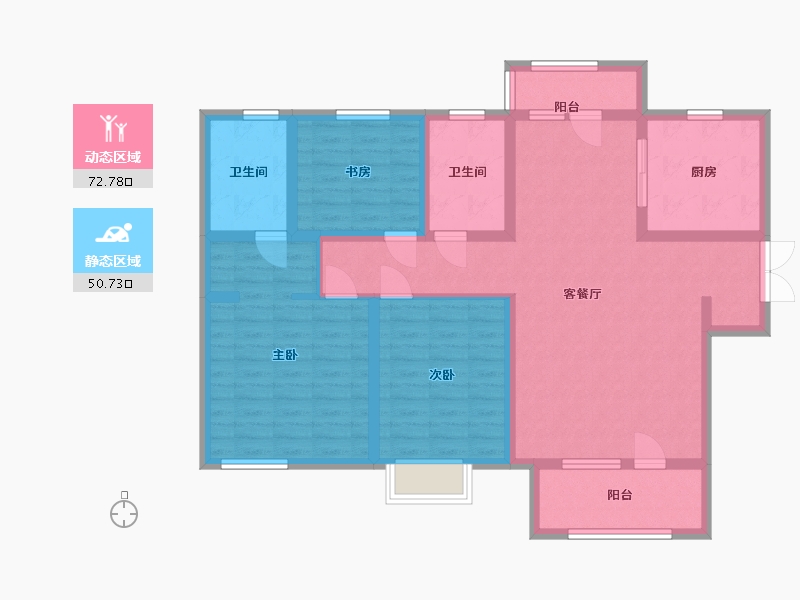 山东省-东营市-万达华府-109.60-户型库-动静分区