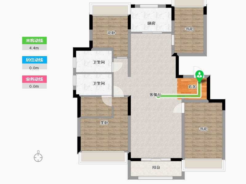 山东省-枣庄市-富翔庄园-117.60-户型库-动静线