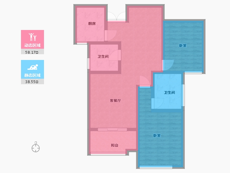 江苏省-镇江市-荔湾城-85.80-户型库-动静分区