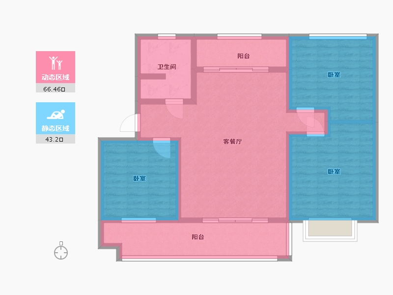 山东省-日照市-裕升璞院-98.00-户型库-动静分区