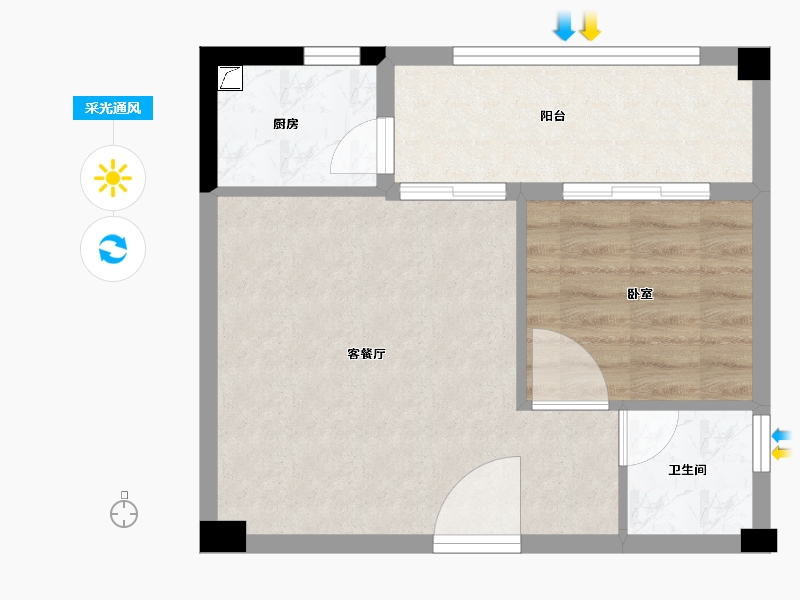 福建省-莆田市-兴安名城II期中央城市广场-46.01-户型库-采光通风