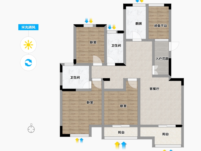 江苏省-镇江市-荔湾城-114.02-户型库-采光通风