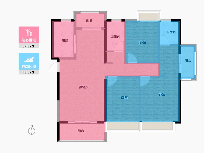 福建省-莆田市-正荣·润璟-114.01-户型库-动静分区