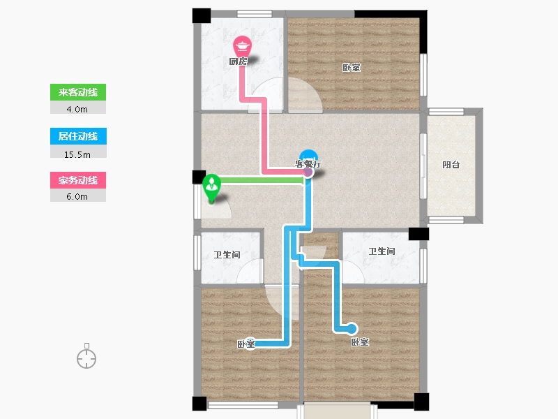 福建省-莆田市-兴安名城II期中央城市广场-104.01-户型库-动静线