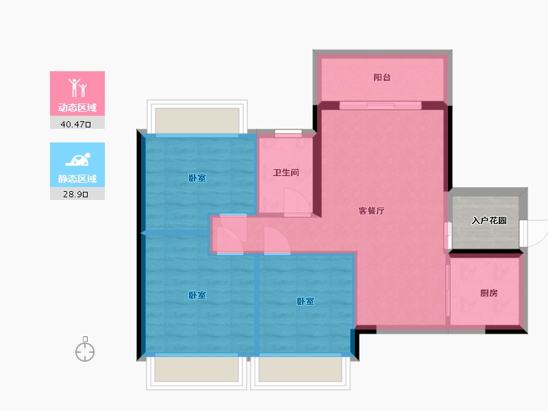 广东省-肇庆市-太和公馆-65.53-户型库-动静分区