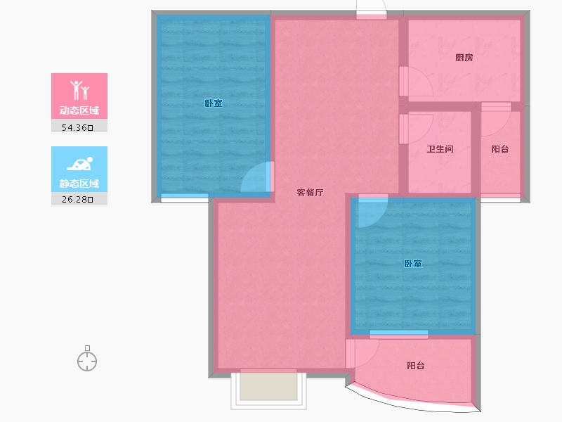 山东省-潍坊市-巨能嘉苑-71.10-户型库-动静分区