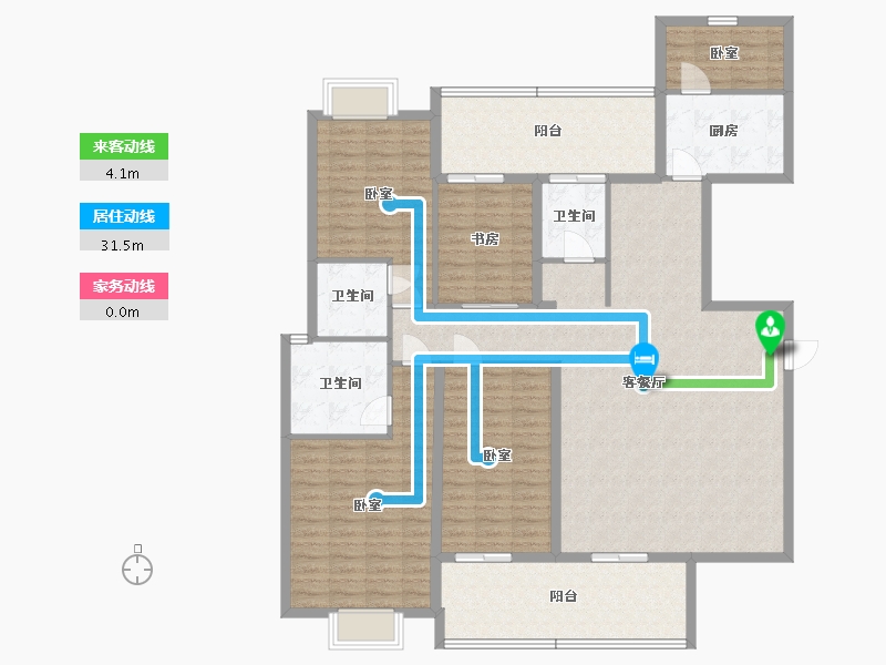 广东省-汕头市-盛荟花园-163.58-户型库-动静线