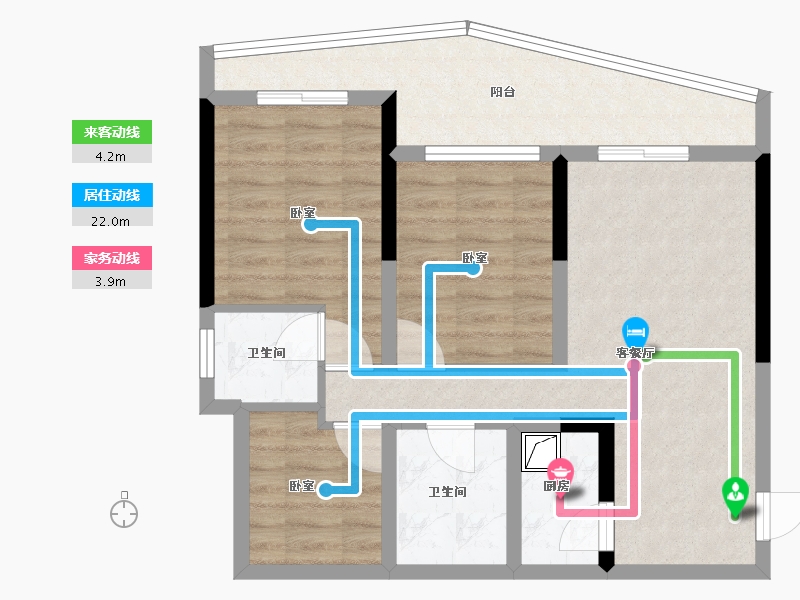 四川省-乐山市-雁和·蓝山湾-70.80-户型库-动静线