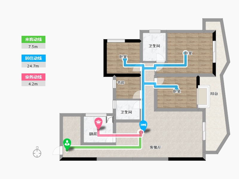 四川省-乐山市-雁和·蓝山湾-97.19-户型库-动静线