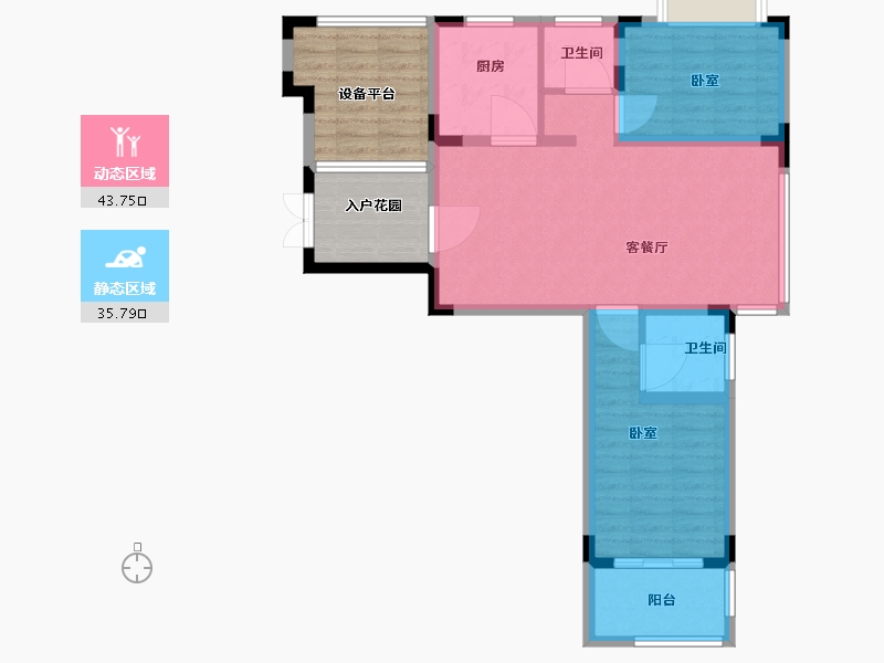 江苏省-镇江市-荔湾城-85.90-户型库-动静分区