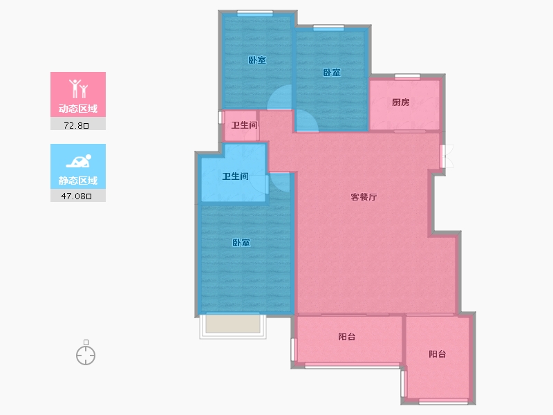 河北省-石家庄市-天山熙湖-110.00-户型库-动静分区