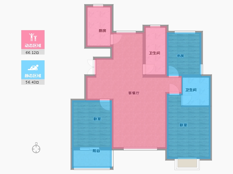 河北省-承德市-航顺·香泉左岸-110.00-户型库-动静分区