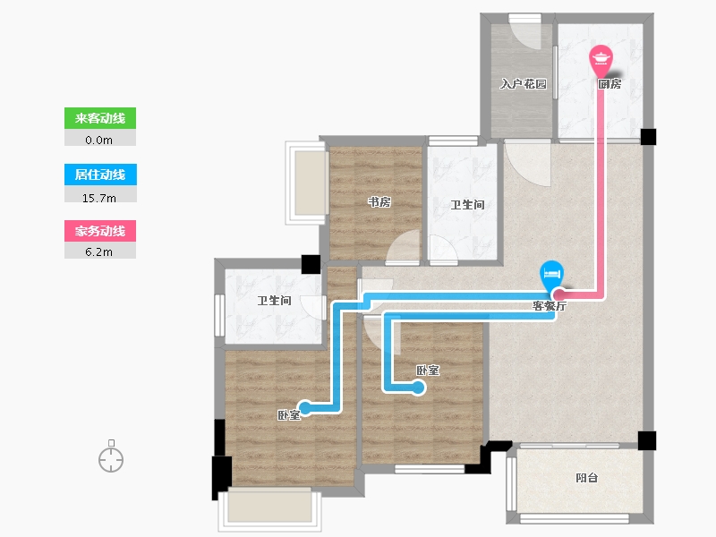 江西省-上饶市-汇成·凡尔赛-85.01-户型库-动静线