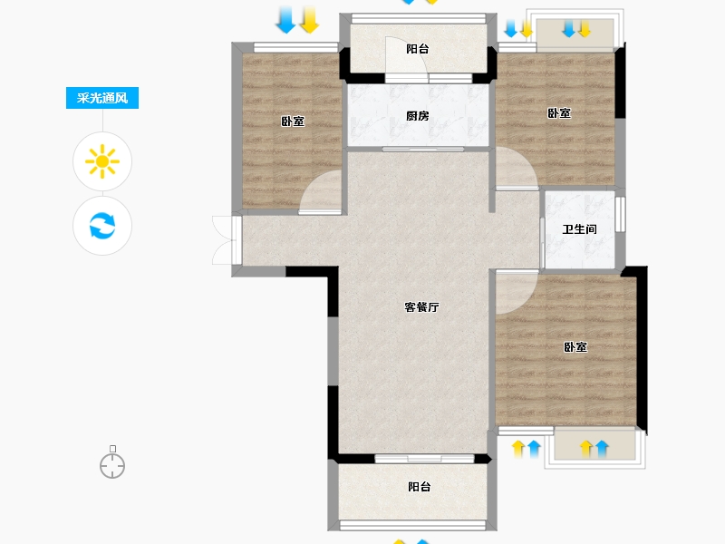 福建省-莆田市-中海国际-88.01-户型库-采光通风