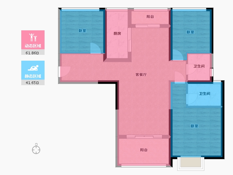 湖南省-常德市-天源星城-92.26-户型库-动静分区