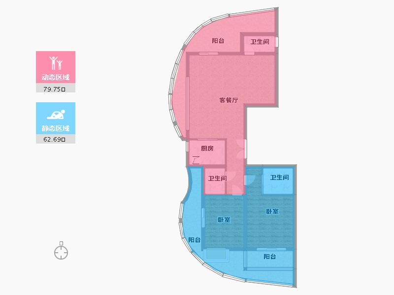 浙江省-湖州市-九月洋房-127.18-户型库-动静分区