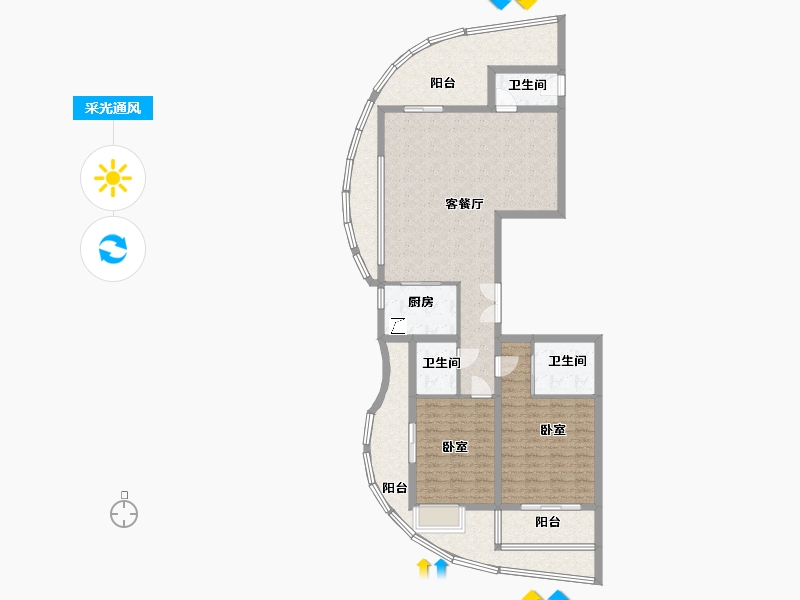 浙江省-湖州市-九月洋房-127.18-户型库-采光通风